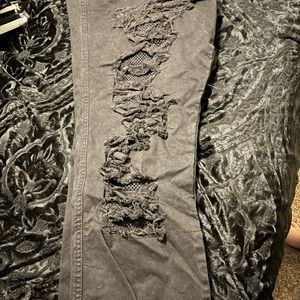 Tripp NYC Jeans Black Skinny Slim Distress Stretch